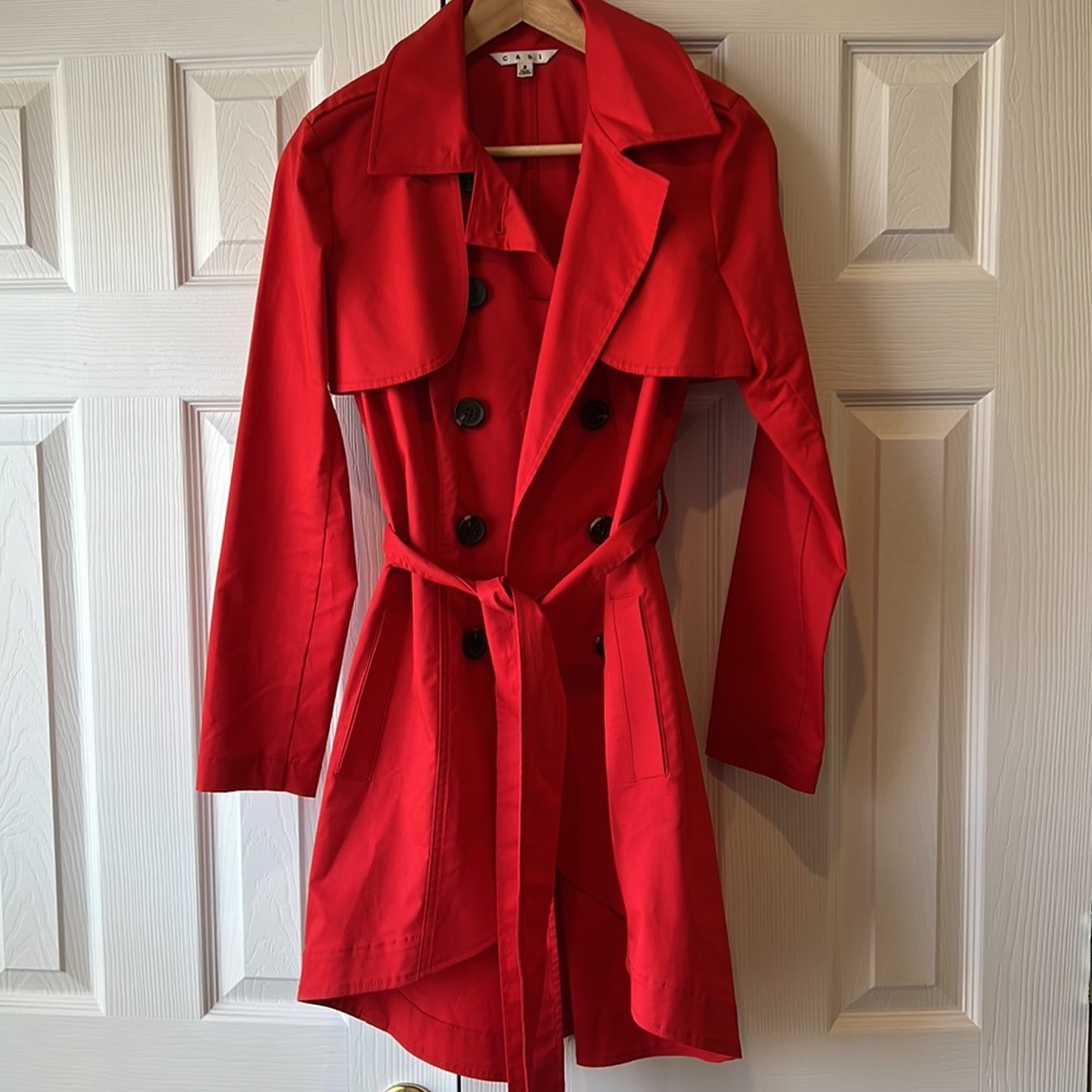 CAbi wrap trench jacket which turns into dress/tunic, removable sleeves